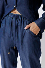 Dark Denim Tencel Jogger Pant
