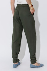 Khaki Tie Hem Pant