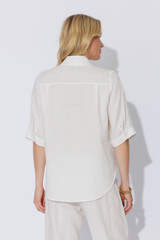 White Washed Linen Blogger Shirt