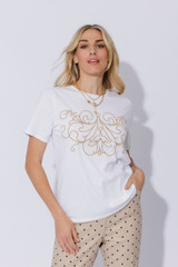 White Angel Embroidery T-Shirt