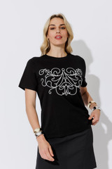 Black Angel Embroidery T-Shirt