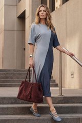 Blue Tencel Dolman Dress