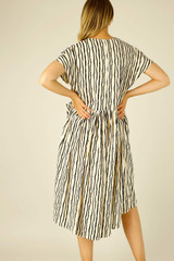 Stripe Silky Bondi Kaftan Dress