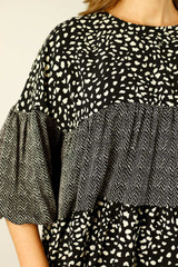 Black & White Nano Patchwork Top - SALE