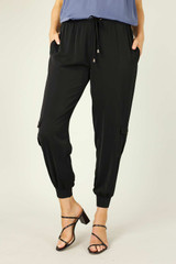 Black Soft Touch Cargo Pant - SALE