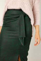 Forest Leatherette Harlow Skirt - FINAL SALE