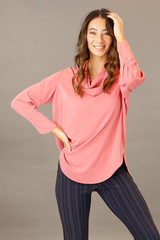 Rosehip Soft Touch Drape Blouse