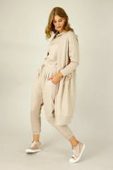 Beige Lux Slouch Pant