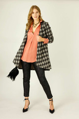 Caramel Check London Coat