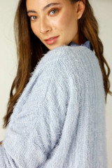 Light Blue Eyelash Knit Overtop