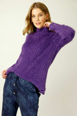 Purple Eyelash Knit Jumper