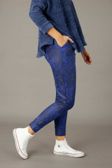 Cobalt Leatherette Slouch Pant - FINAL SALE