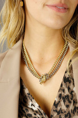 Gold Silver Knotted Necklace