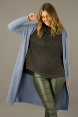 Denim Brushed Lounge Cardigan