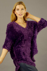 Purple Plush Vee Jumper