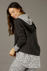 Charcoal Lounge Hooded Cardigan