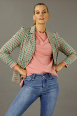 Green Rosetta Puff Blazer - FINAL SALE