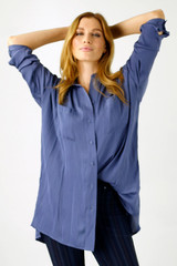 Chambray Seta Maxi Shirt - SALE