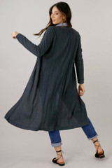 Charcoal Rib Lounge Cardi