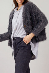 Grey Plush Wonder Cardi - FINAL SALE