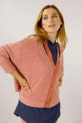 Coral Rib Hazel Cardigan - SALE