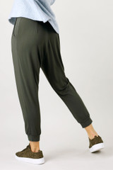 Khaki Bamboo Slouch Pant