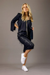 Black Allure Sequin Skirt - SALE
