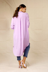 Lilac Silky Shirt Dress - SALE