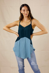 Teal Soft Touch Splice Cami - FINAL SALE