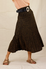 Gold Lurex Pleat Skirt - SALE