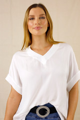 White Seta Silky Vest - SALE