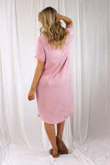 Soft Pink Seta Tee Dress - SALE