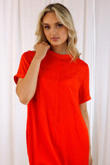 Orange Seta Tee Dress - FINAL SALE