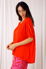 Orange Seta Easy Tee