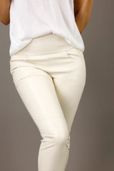 Ivory Faux Leather Pant - SALE