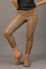 Mocha Faux Leather Pant - SALE