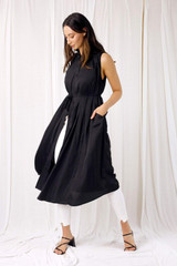 Black Nano Drape Dress - SALE