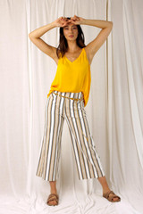 Mustard Stripe Bengaline Culotte - SALE