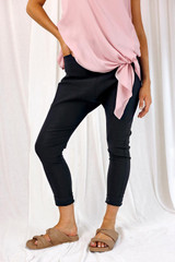 Black Bengaline Droppie Pant - SALE