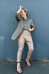 Taupe Vegan Leather Droppie - SALE