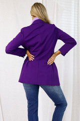 Purple Ponte Longline Blazer - SALE