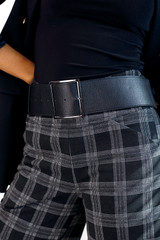 Black Square Buckle Belt