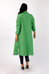 Green Zip Hem Coat