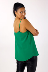 Green Soft Touch Lace Cami