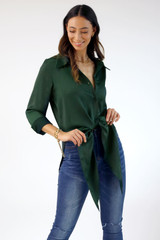 Teal Satin Zhoush Shirt