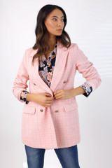 Pink Textured Blazer