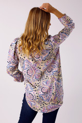 Paisley Silky Statement Blouse
