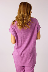 Fuschia Woolly Boyfriend Top