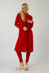 Red Luxury Sleek Cardi