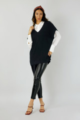 Black Woolly Vest